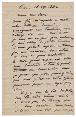 Lot #307 Camille Pissarro Autograph Letter Signed - Image 1