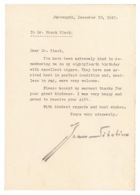 Lot #400 Jean Sibelius Typed Letter Signed - Image 1