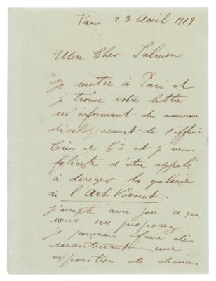 Lot #317 Raoul Dufy Autograph Letter Signed - Image 2