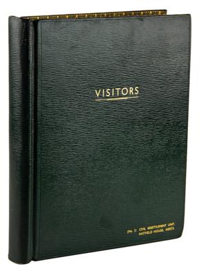 Lot #135 King George VI and British Military Notables Signed WWII Civil Resettlement Unit Guest Book - Image 7
