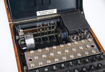 Lot #247 Enigma I Cipher Machine (World War II-era, Fully Operational): Fully functioning 1943 Enigma I cipher machine used by the German military in WWII - Image 10