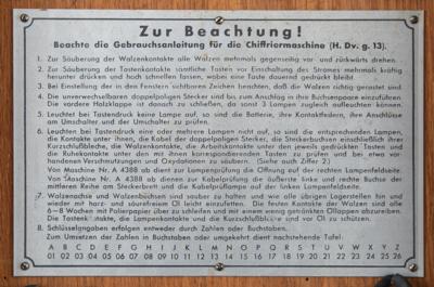 Lot #247 Enigma I Cipher Machine (World War II-era, Fully Operational): Fully functioning 1943 Enigma I cipher machine used by the German military in WWII - Image 13