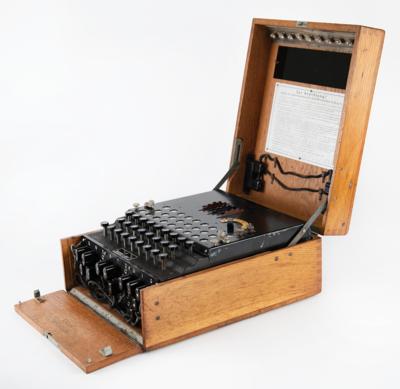 Lot #247 Enigma I Cipher Machine (World War II-era, Fully Operational): Fully functioning 1943 Enigma I cipher machine used by the German military in WWII - Image 2