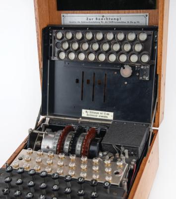 Lot #247 Enigma I Cipher Machine (World War II-era, Fully Operational): Fully functioning 1943 Enigma I cipher machine used by the German military in WWII - Image 3