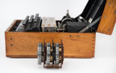 Lot #247 Enigma I Cipher Machine (World War II-era, Fully Operational): Fully functioning 1943 Enigma I cipher machine used by the German military in WWII - Image 5