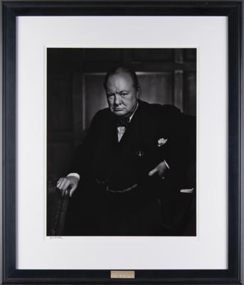 Lot #241 Winston Churchill Oversized Photograph Signed by Yousuf Karsh - Image 2