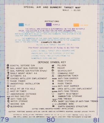 Lot #253 Iwo Jima (2) Secret ?Situation? and ?Special Air and Gunnery Target