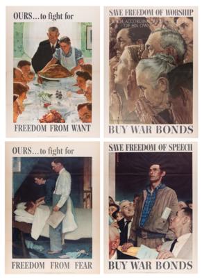 Lot #261 Norman Rockwell Group of (4) 'Four Freedoms' Posters - Image 1