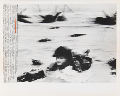 Lot #230 Robert Capa 'Omaha Beach During the D-Day Landings' Wire Photograph - Image 1