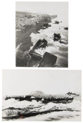 Lot #252 Battle of Iwo Jima (2) AP Wire Photos - Image 1