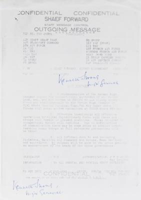 Lot #265 World War II Book Message: Eisenhower's SHAEF Forward Total Ceasefire Order (May 7, 1945): 