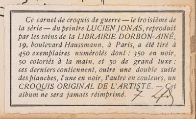 Lot #210 Lucien Jonas (8) Original WWI Drawings in Limited Edition Book Set - Image 11