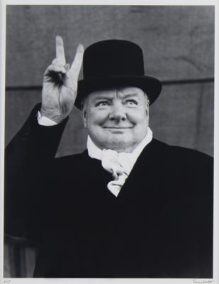 Lot #242 Winston Churchill Limited Edition Photograph Signed by Alfred Eisenstaedt - Image 1