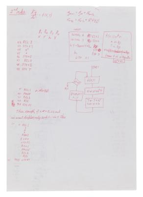 Lot #98 Richard Feynman Handwritten Manuscript - the Nobel Prize-winning physicist employs Runge-Kutta methods - Image 2