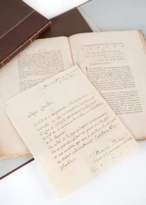 Lot #548 Thomas Paine Letter Signed on Abolition of the French Monarchy - Image 1