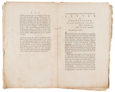 Lot #548 Thomas Paine Letter Signed on Abolition of the French Monarchy - Image 4