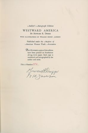 Lot #6058 William Henry Jackson Signed Book - Westward America - Image 2