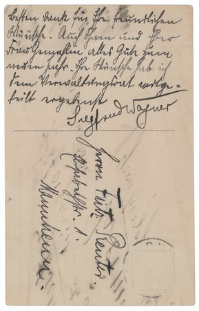 Lot #6243 Siegfried Wagner Autograph Letter Signed - Image 1