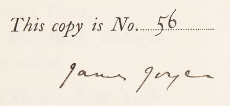 Lot #6110 James Joyce Signed Book - Ulysses (Limited Edition, 1936) - Image 2