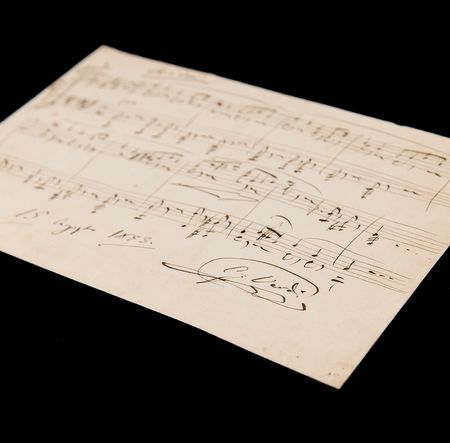 Lot #6230 Giuseppe Verdi Autograph Musical Quotation Signed for 'Aida' - Image 1