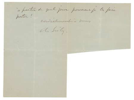 Lot #6032 Alfred Sisley Autograph Letter Signed - Image 2