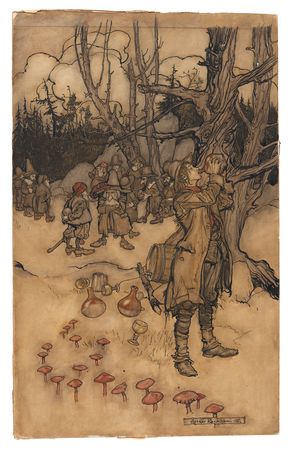 Lot #6132 Arthur Rackham Signed Original Illustration for Rip Van Winkle - Image 1