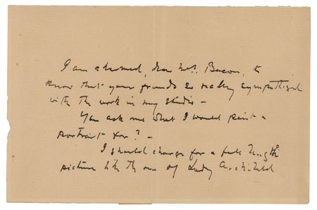 Lot #6046 James Abbott McNeill Whistler Autograph Letter Signed - Image 1