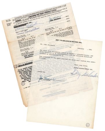 Lot #6145 John Steinbeck Signed Contract and Typed Letter Signed for 'The Winter of Our Discontent' - Image 1