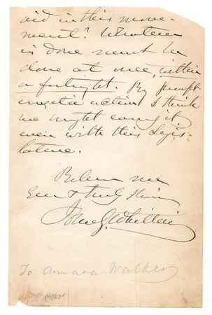 Lot #6205 John Greenleaf Whittier Autograph Letter Signed, Hoping to 