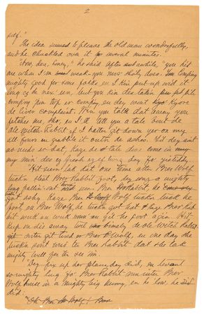 Lot #6099 Joel Chandler Harris Handwritten Manuscript for 'Br'er Wolf Falls a Victim' - Image 3