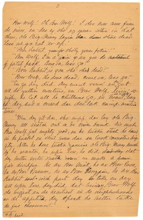 Lot #6099 Joel Chandler Harris Handwritten Manuscript for 'Br'er Wolf Falls a Victim' - Image 4