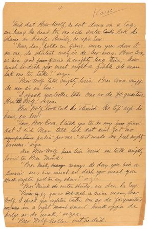 Lot #6099 Joel Chandler Harris Handwritten Manuscript for 'Br'er Wolf Falls a Victim' - Image 5