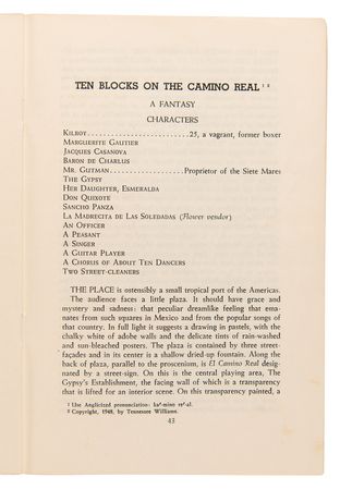 Lot #6158 Tennessee Williams Handwritten Working Draft for 'Ten Blocks on the Camino Real' - Image 10