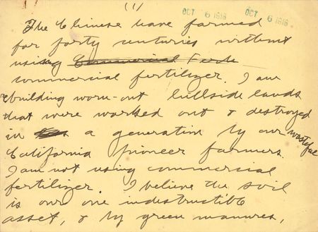 Lot #6119 Jack London Autograph Manuscript Signed on Farming - Image 1