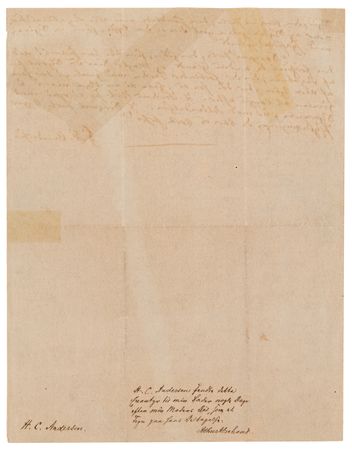 Lot #6070 Hans Christian Andersen Autograph Manuscript Signed for 'The Last Pearl' - Image 3