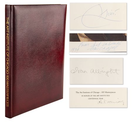 Lot #6002 Artists: Marc Chagall, Joan Miro, Ivan Albright, and Willem de Kooning Signed Book - The Art Institute of Chicago: 100 Masterpieces - Image 1