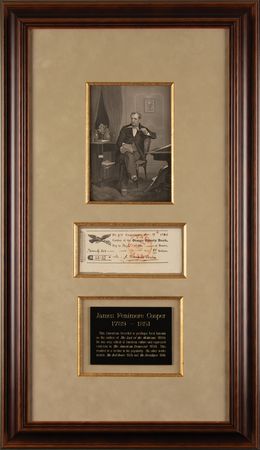 Lot #6169 James Fenimore Cooper Signed Check - Image 1