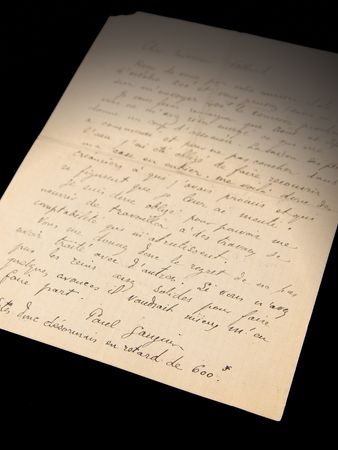 Lot #6010 Paul Gauguin Autograph Letter Signed from French Polynesia - Image 1