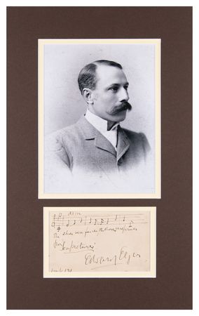 Lot #6223 Edward Elgar Autograph Musical Quotation Signed from 'Sea Pictures' - Image 1