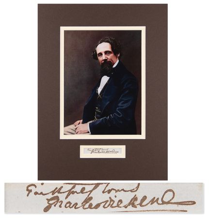 Lot #6089 Charles Dickens Signature - Image 1