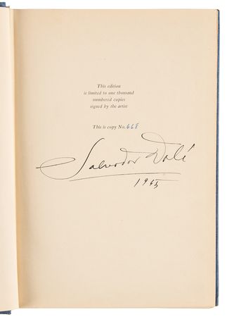 Lot #6006 Salvador Dali Signed Book - Autobiography of Benvenuto Cellini - Image 4
