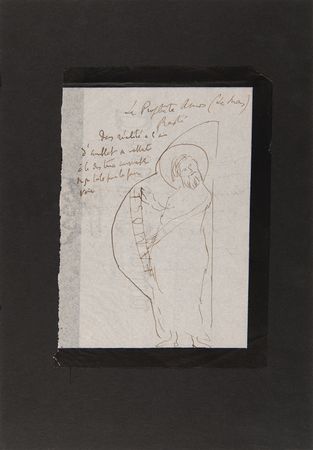 Lot #6130 Marcel Proust Original Sketch on a Partial Handwritten Letter - 'The Prophet Amos' - Image 3