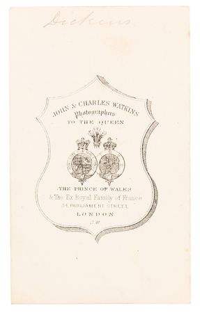 Lot #6086 Charles Dickens Signed Carte-de-Visite Photograph (