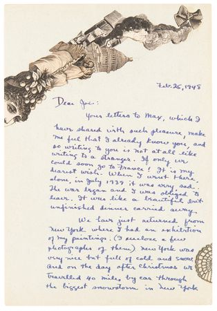 Lot #6033 Dorothea Tanning Autograph Letter Signed with Original Collages - Image 2