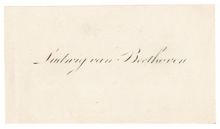 Lot #6219 Ludwig van Beethoven Personal Visiting