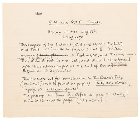 Lot #6153 J. R. R. Tolkien's Personal 'Introduction to Philosophy' Book and Handwritten Notes for Royal Navy and Air Force Cadet Courses - Image 8