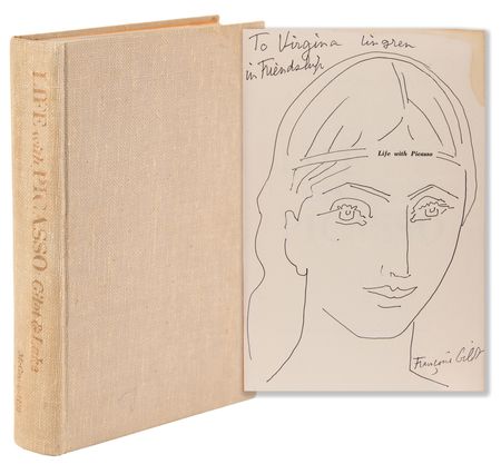 Lot #6011 Francoise Gilot Signed Book with Sketch