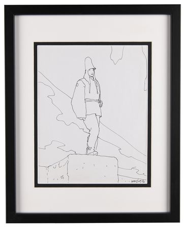Lot #6012 Jean Giraud (Moebius) Signed Drawing - Image 2