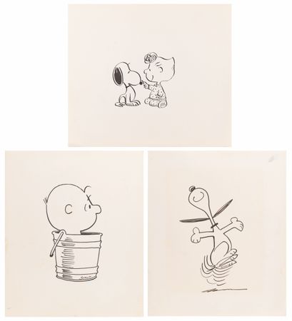 Lot #6030 Charles Schulz (13) Original 'Peanuts' Drawings for Tarzana's 'Snoopy Bridge' - Image 7