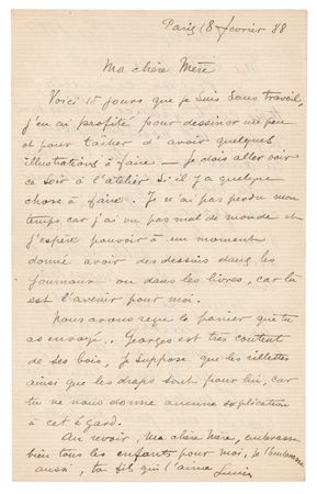 Lot #6026 Camille and Lucien Pissarro Joint Autograph Letters Signed - Image 1